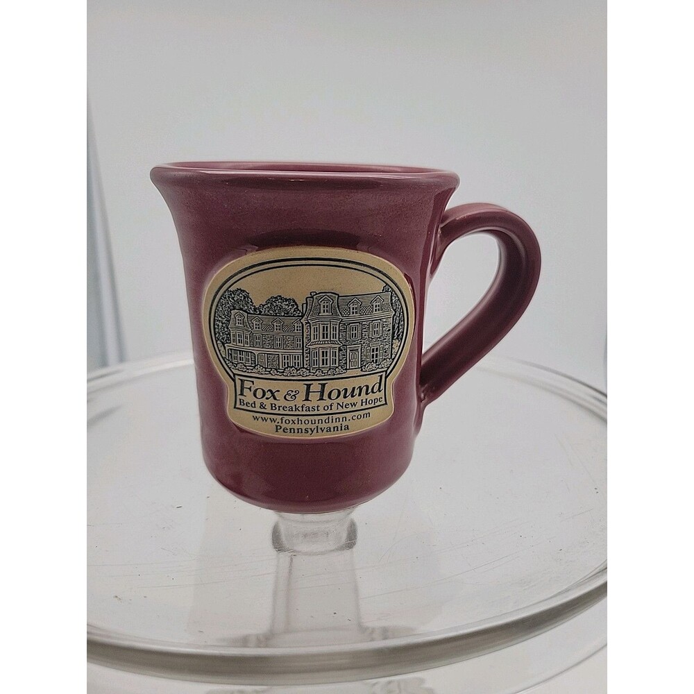 Deneen Pottery Mug Red Fox & Hound Bed Breakfast New Hope PA Pennsylvania 2016